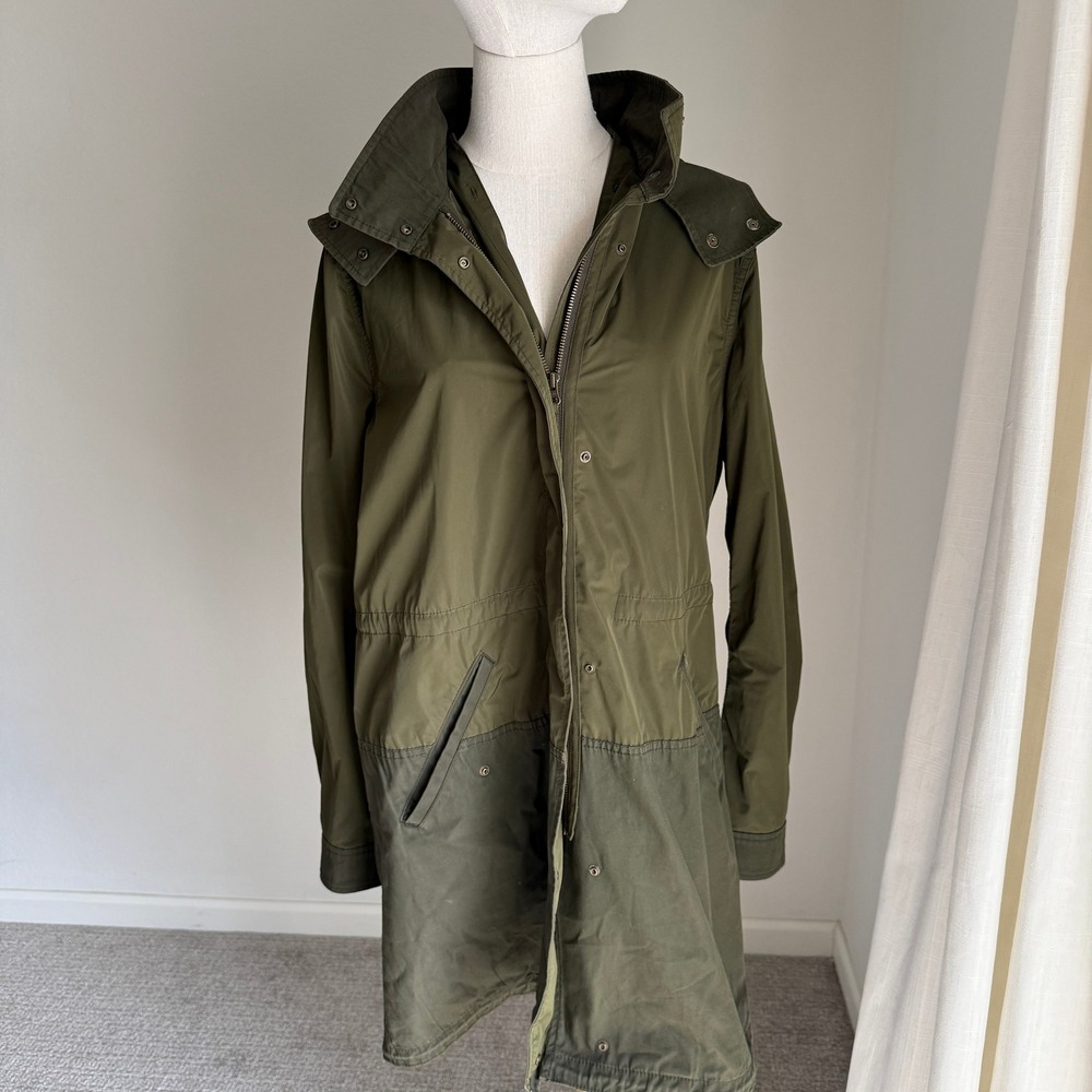 Uniqlo‎ Olive Green Funnel Neck Rain Jacket Windbreaker Medium Utility Gorpcore